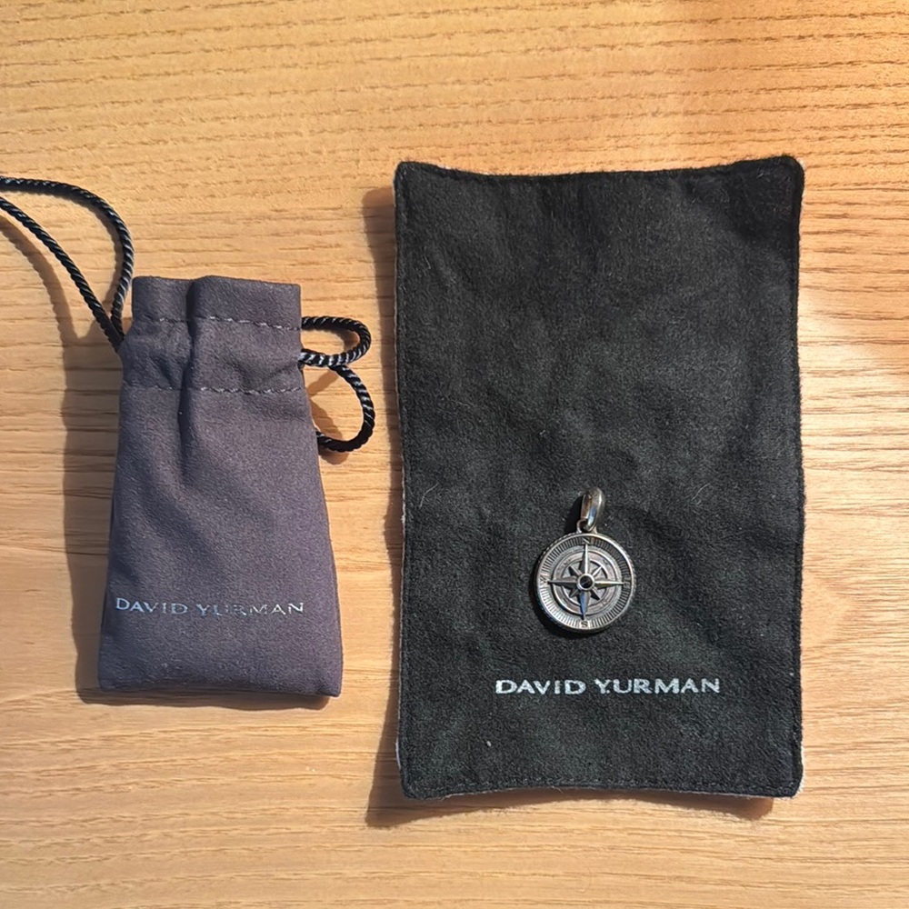 David Yurman Silver Compass Maritime Pendant